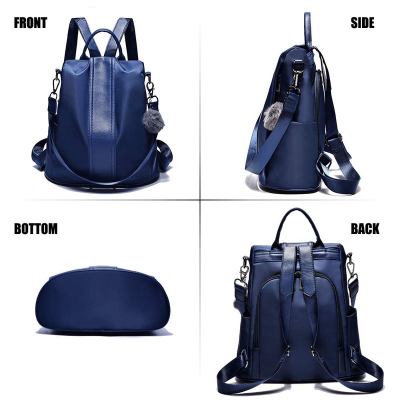 PINCNEL Women Backpack Purse Waterproof Nylon Anti-theft Rucksack Lightweight Shoulder Bag - Image 4